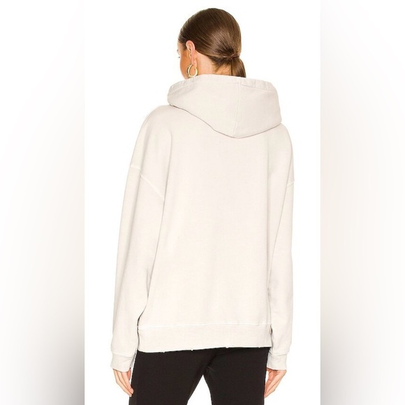 Anine Bing Aiden Monogram Distressed Organic Cotton Hoodie - Picture 14 of 17